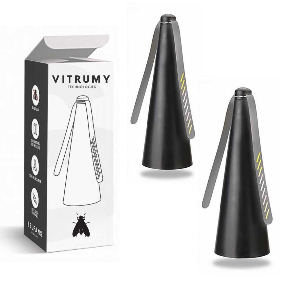 Repelente Antimoscas con Aspas Seguras y Silenciosas - (Pack de 2 Unidades) · Vitrumy FlyGuard Boom